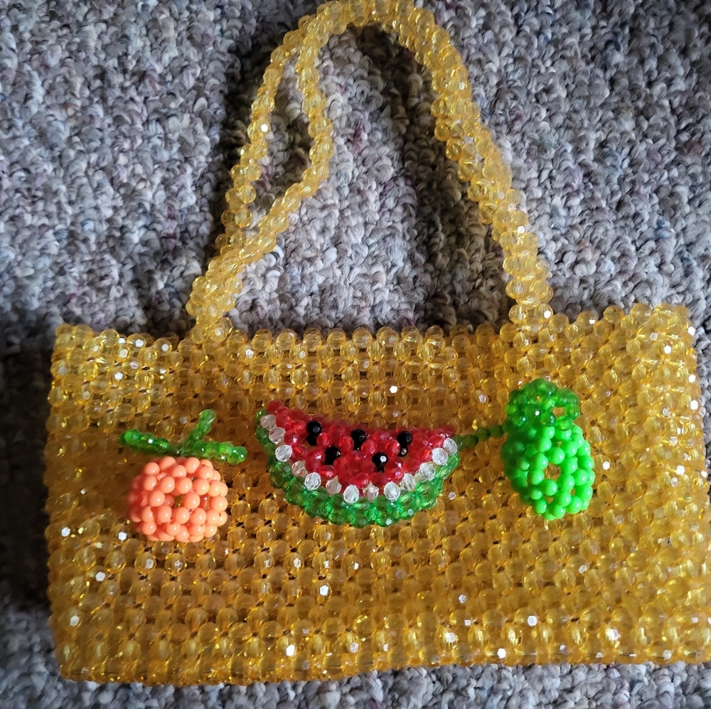 Cute Beaded fruit purse
